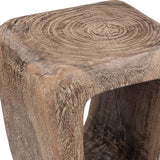 Loophole Accent Stool, Bleached Wash-Furniture - Accent Tables-High Fashion Home