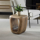 Loophole Accent Stool, Bleached Wash-Furniture - Accent Tables-High Fashion Home