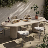 Poole Outdoor Dining Table, Textured Sand by Four Hands