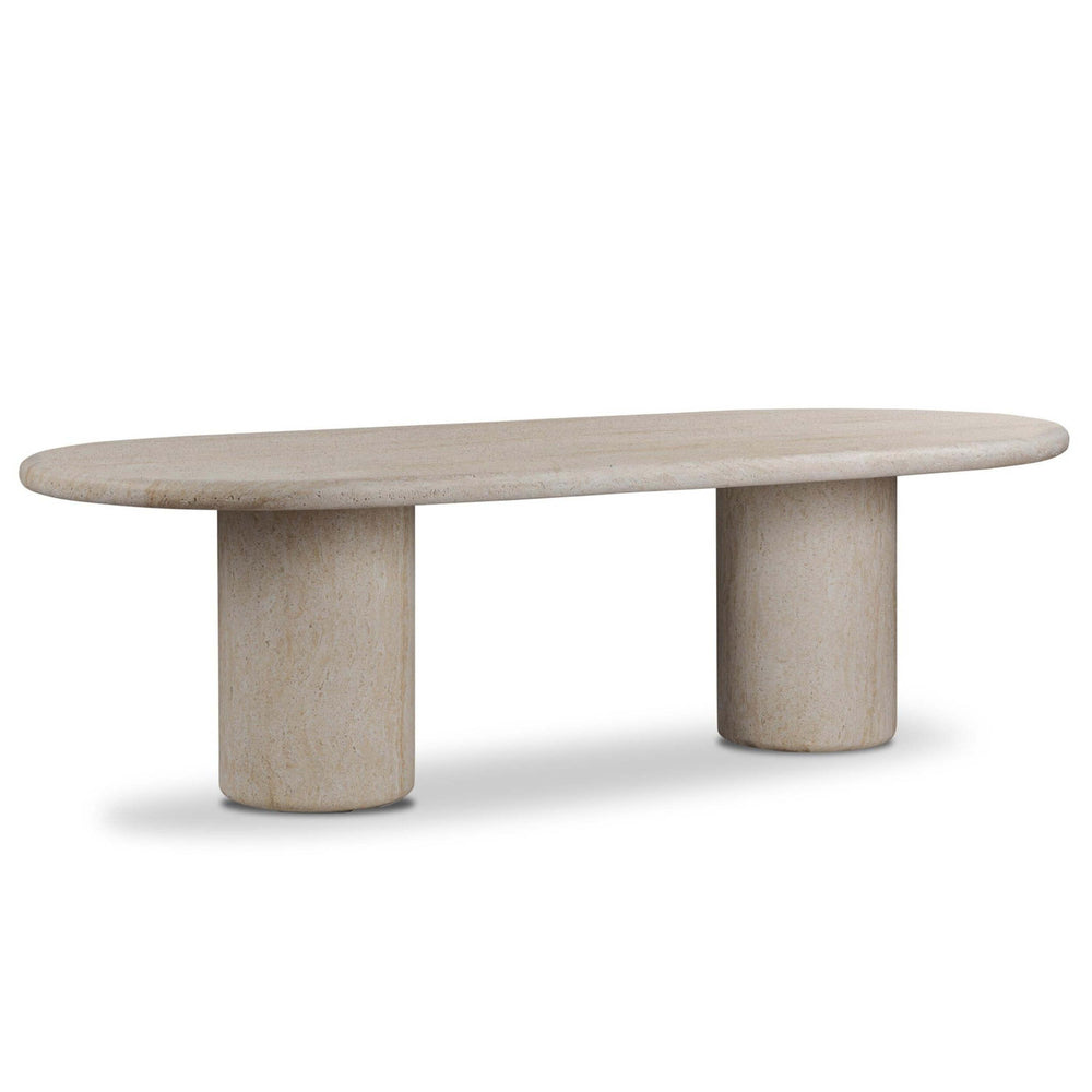 Poole Outdoor Dining Table, Textured Sand by Four Hands