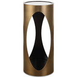 Achilles Drink Table, Brushed Brass-Furniture - Accent Tables-High Fashion Home