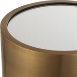 Achilles Drink Table, Brushed Brass-Furniture - Accent Tables-High Fashion Home