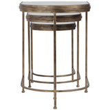 India Nesting Tables, Set of 2, Gold