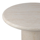 Poole Outdoor Round Dining Table, Textured Sand by Four Hands
