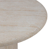 Poole Outdoor Round Dining Table, Textured Sand by Four Hands