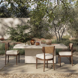 Avila Outdoor Rectangular Dining Table, Aged White by Amber Lewis x Four Hands