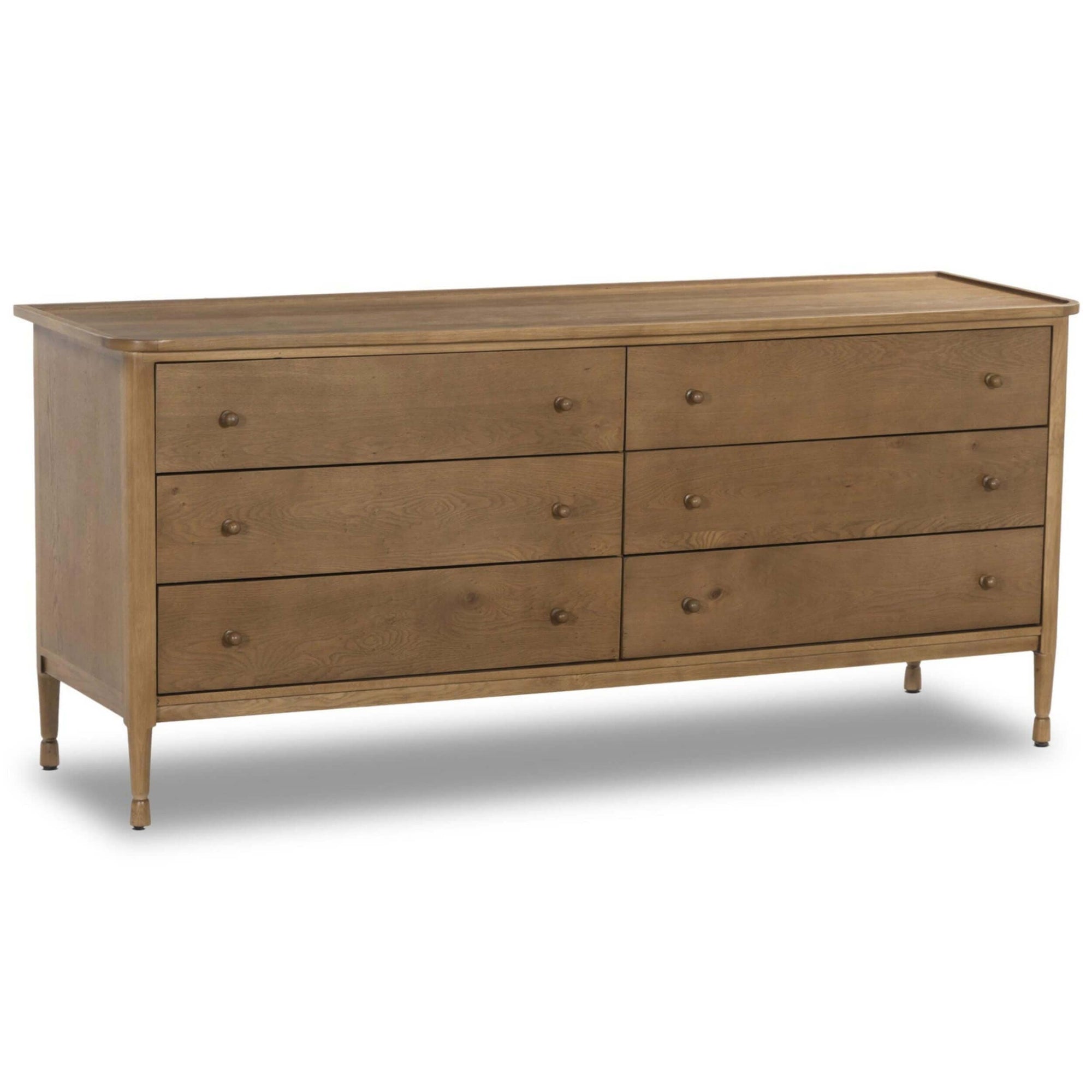 Amber Lewis x Four Hands Franny 6 Drawer Dresser - Saddle Brown Veneer Amber Lewis x Four Hands Franny 6 Drawer Dresser - Saddle Brown Veneer