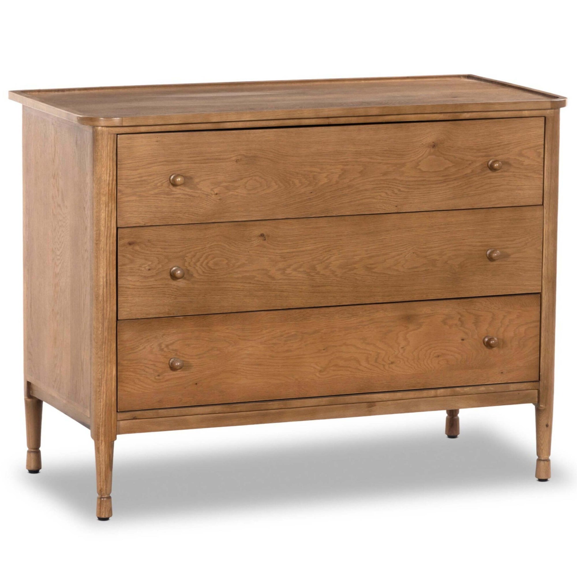 Franny 3 Drawer Chest Saddle Brown by Amber Lewis × Four Hands