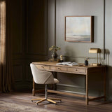 Bari Desk, Weathered Oak by Amber Lewis x Four Hands
