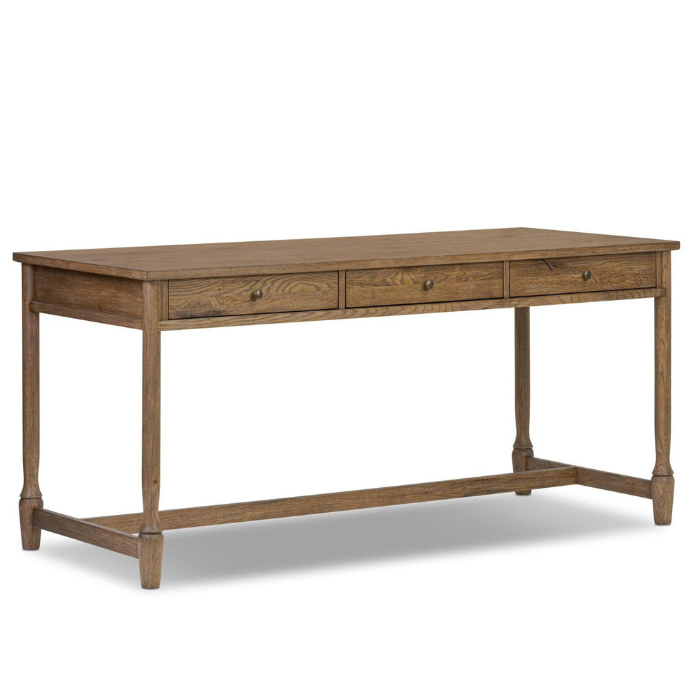 Bari Desk, Weathered Oak by Amber Lewis x Four Hands