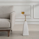 Sora Drink Table, White-Furniture - Accent Tables-High Fashion Home