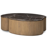Ingrid Coffee Table, Warm Grey Marble by Four Hands