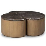 Ingrid Coffee Table, Warm Grey Marble by Four Hands