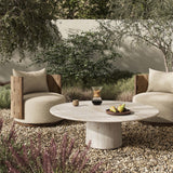 Poole Outdoor Coffee Table, Textured Sand by Four Hands