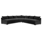 Grant 3 Piece 134" Sectional, Henry Charcoal by Four Hands-Furniture - Sofas-High Fashion Home