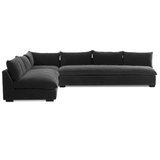 Grant 3 Piece 134" Sectional, Henry Charcoal by Four Hands-Furniture - Sofas-High Fashion Home