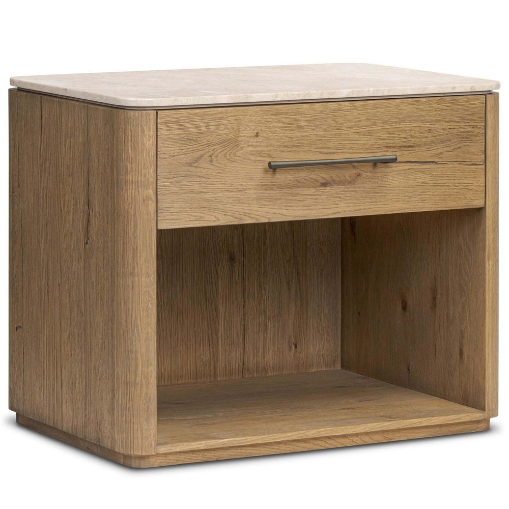 Raleigh Nightstand, Cappuccino Marble by Four Hands