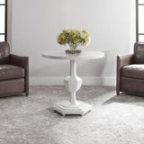 Kabarda Foyer Table, White-Furniture - Accent Tables-High Fashion Home