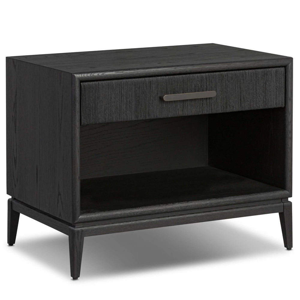 Rosenell 1 Drawer Nightstand, Black-Furniture - Bedroom-High Fashion Home