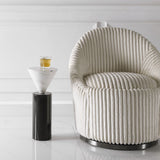 Top Hat Drink Table, White-Furniture - Accent Tables-High Fashion Home