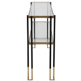 Kentmore Console Table, Black/Gold