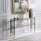 Kentmore Console Table, Black/Gold