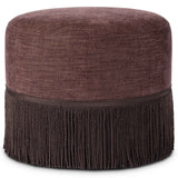 Sinclair 21" Fringe Ottoman, Laughlin Plum by Four Hands