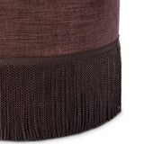 Sinclair 21" Fringe Ottoman, Laughlin Plum by Four Hands