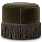 Sinclair Fringe Ottoman, Surrey Olive by Four Hands