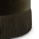 Sinclair Fringe Ottoman, Surrey Olive by Four Hands