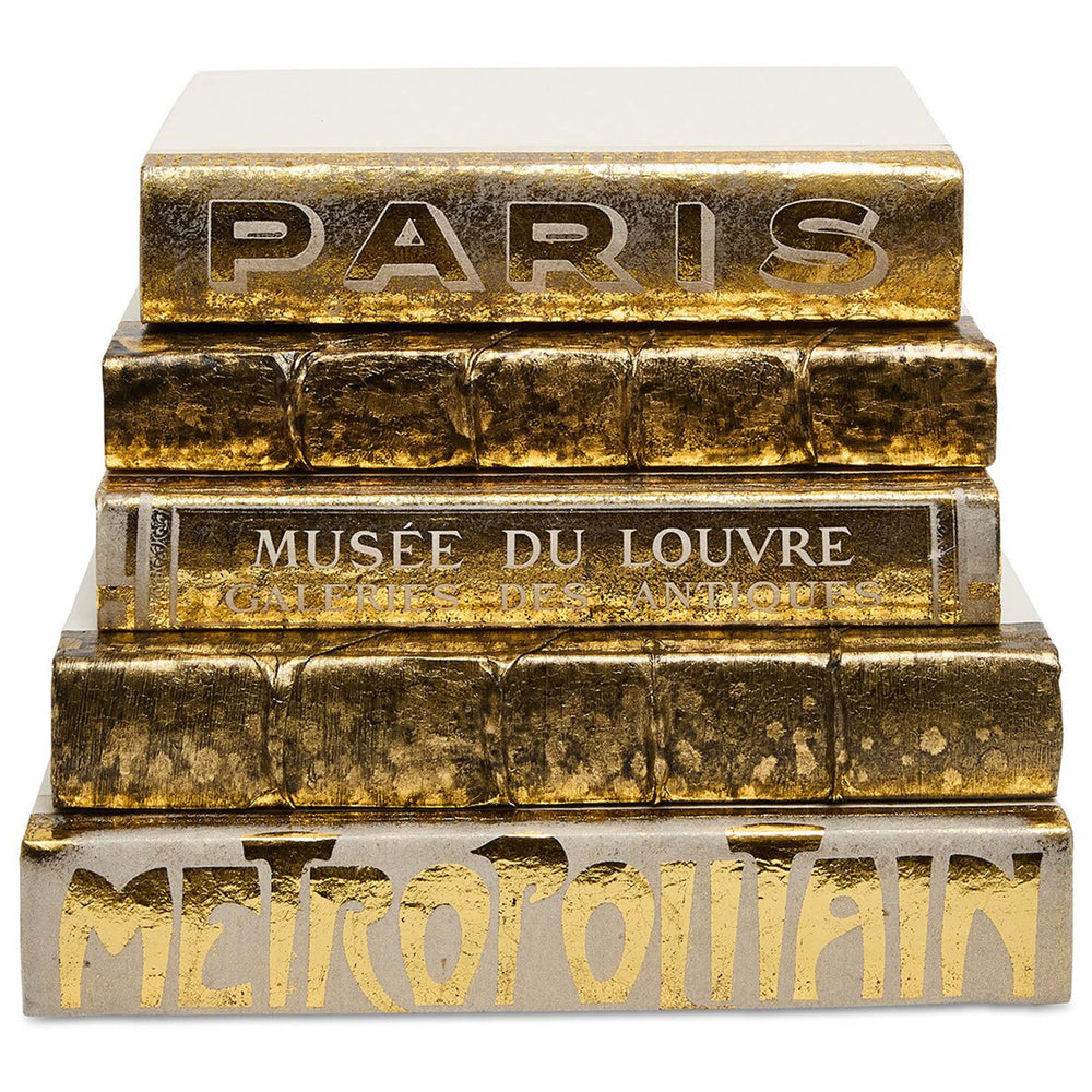 Fisher Book Stack, Gold-Accessories-High Fashion Home