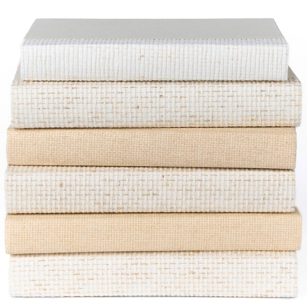 Dune Weave Book Stack, Off-White/Beige
