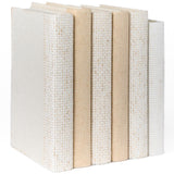 Dune Weave Book Stack, Off-White/Beige