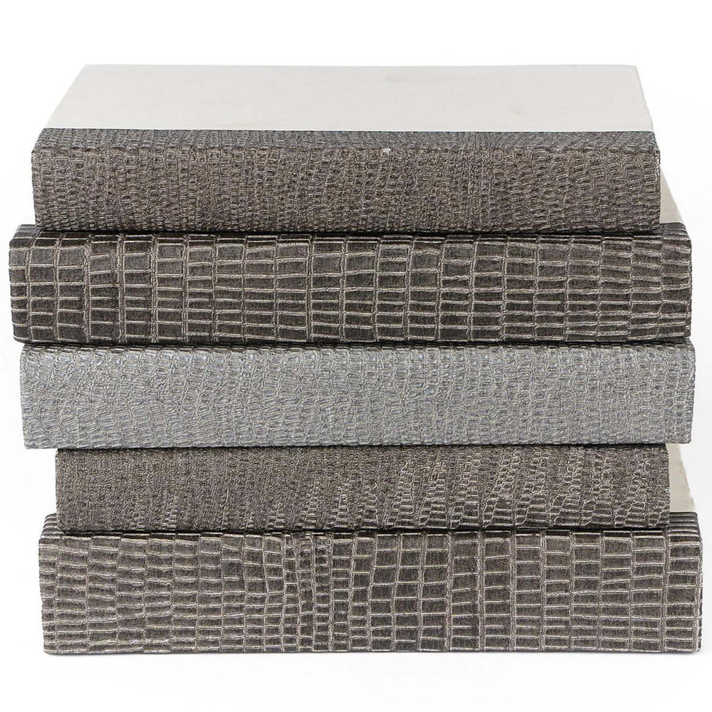 Obsidian Scale Book Stack, Grey/Black