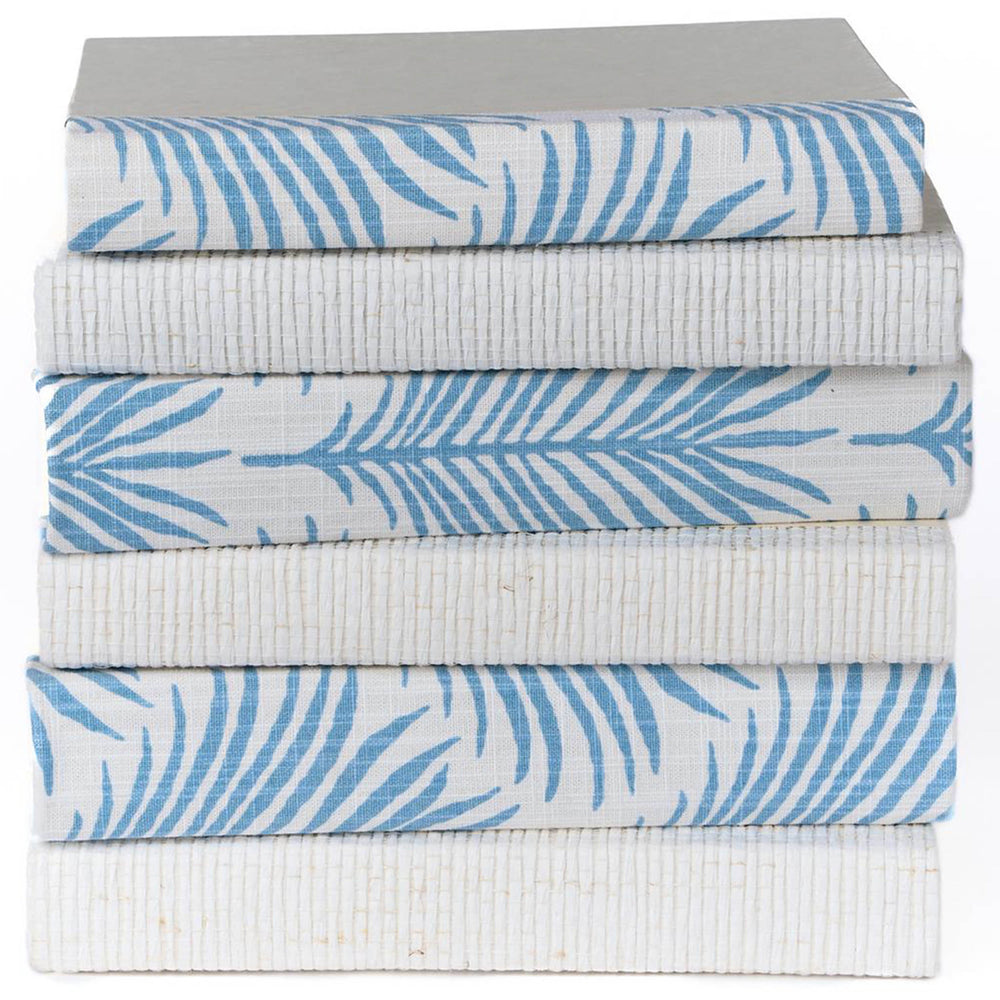 Palmetto Book Stack, Blue/White