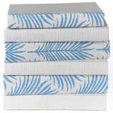 Palmetto Book Stack, Blue/White