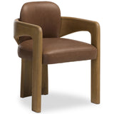 Woltz Leather Dining Chair, Palermo Cigar, Set of 2 by Four Hands