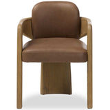 Woltz Leather Dining Chair, Palermo Cigar, Set of 2 by Four Hands
