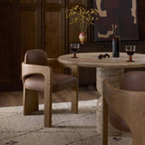 Woltz Leather Dining Chair, Palermo Cigar, Set of 2 by Four Hands