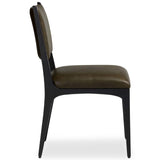 Valeene Leather Dining Chair, Dulane Moss, Set of 2 by Four Hands