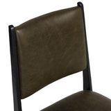 Valeene Leather Dining Chair, Dulane Moss, Set of 2 by Four Hands
