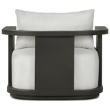 Tahana Outdoor Metal Swivel Chair, Alessi Linen by Four Hands — BCK_1