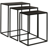 Coreene Nesting Tables, Set of 3, Black-Furniture - Accent Tables-High Fashion Home
