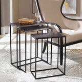 Coreene Nesting Tables, Set of 3, Black-Furniture - Accent Tables-High Fashion Home