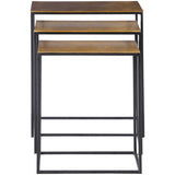 Coreene Nesting Tables, Set of 3, Gold-Furniture - Accent Tables-High Fashion Home