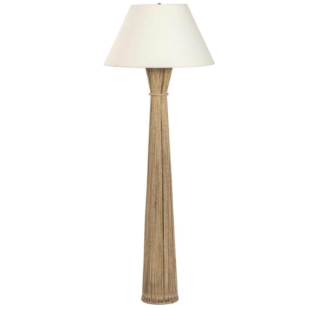 Nessa Floor Lamp, Cream Slub Linen by Four Hands-Lighting-High Fashion Home