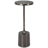 Sanaga Drink Table, Nickel-Furniture - Accent Tables-High Fashion Home
