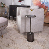 Sanaga Drink Table, Nickel-Furniture - Accent Tables-High Fashion Home