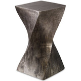 Euphrates Accent Table, Tarnished Silver