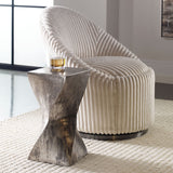 Euphrates Accent Table, Tarnished Silver